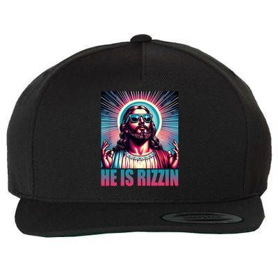 He Is Rizzin Jesus Christ Wool Snapback Cap