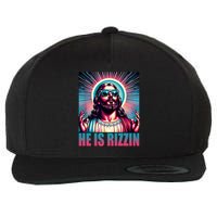 He Is Rizzin Jesus Christ Wool Snapback Cap