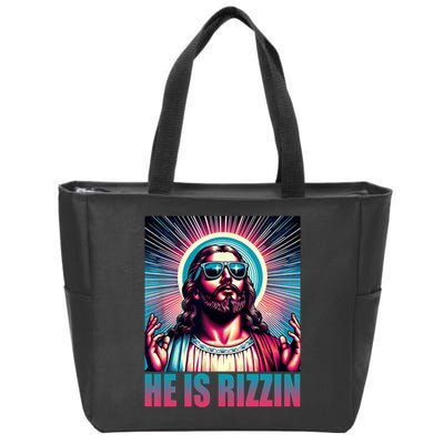 He Is Rizzin Jesus Christ Zip Tote Bag