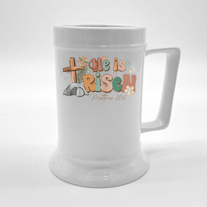 He Is Risen Matthew 28 6 Easter Day God Jesus Faith Easter Beer Stein