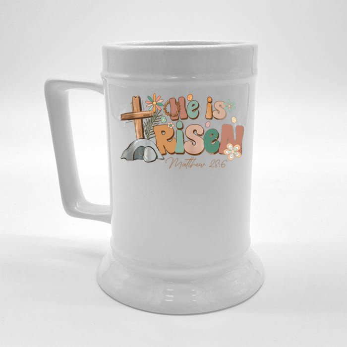 He Is Risen Matthew 28 6 Easter Day God Jesus Faith Easter Beer Stein