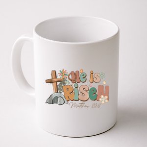 He Is Risen Matthew 28 6 Easter Day God Jesus Faith Easter Coffee Mug