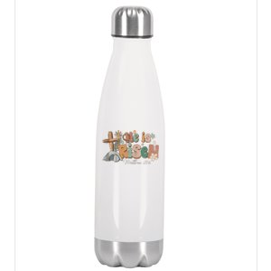 He Is Risen Matthew 28 6 Easter Day God Jesus Faith Easter Stainless Steel Insulated Water Bottle