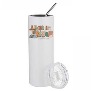 He Is Risen Matthew 28 6 Easter Day God Jesus Faith Easter Stainless Steel Tumbler