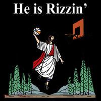 He Is Rizzin Funny Jesus Playing Basketball Meme Flexfit Unipanel Trucker Cap