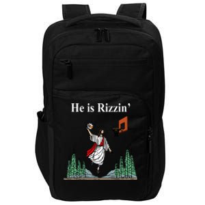 He Is Rizzin Funny Jesus Playing Basketball Meme Impact Tech Backpack