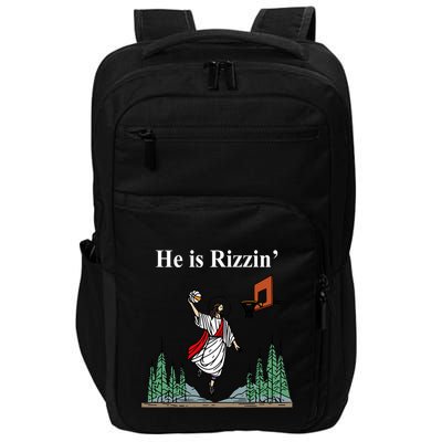 He Is Rizzin Funny Jesus Playing Basketball Meme Impact Tech Backpack