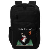 He Is Rizzin Funny Jesus Playing Basketball Meme Impact Tech Backpack