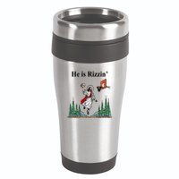 He Is Rizzin Funny Jesus Playing Basketball Meme 16oz Travel Tumbler