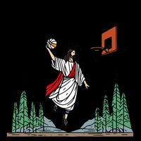 He Is Rizzin Funny Jesus Playing Basketball Meme 16oz Travel Tumbler