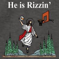 He Is Rizzin Funny Jesus Playing Basketball Meme Vector Backpack