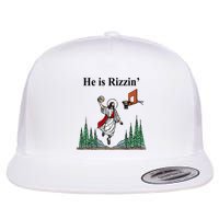 He Is Rizzin Funny Jesus Playing Basketball Meme Flatbill Hat