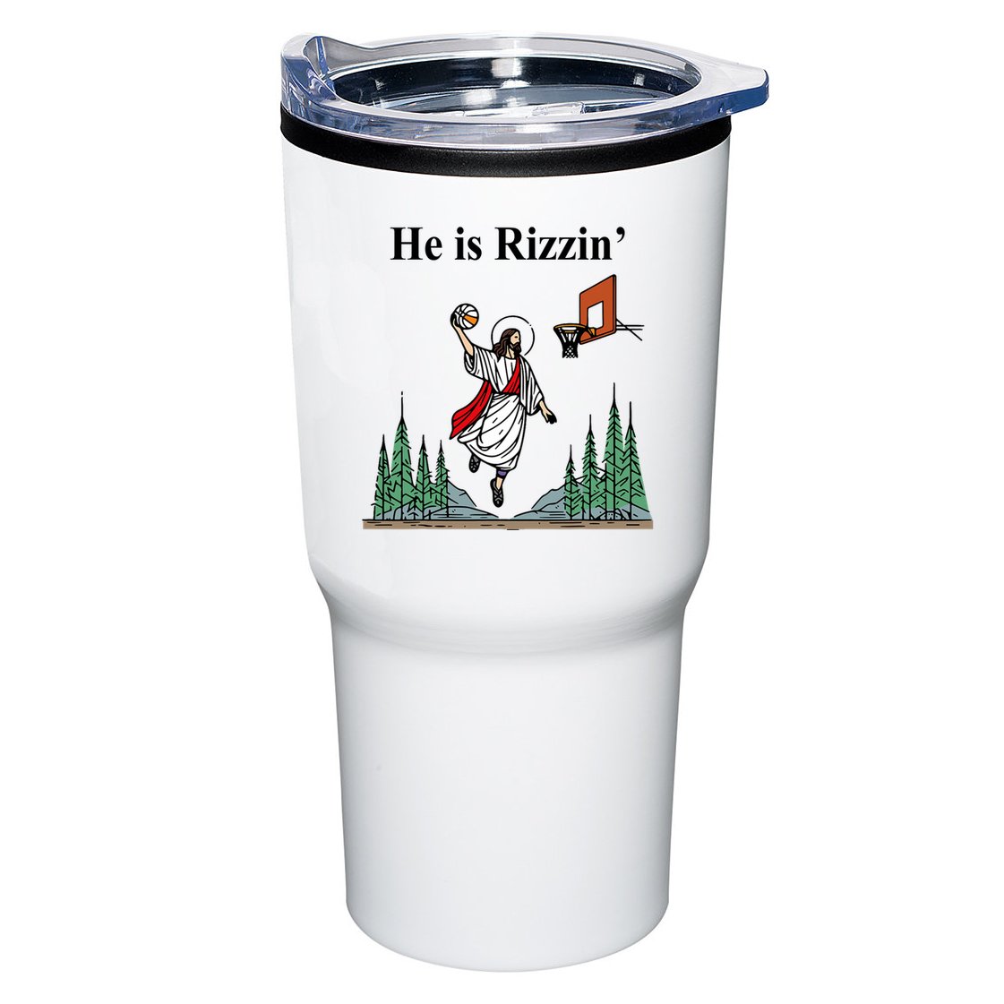 He Is Rizzin Funny Jesus Playing Basketball Meme Tumbler