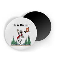He Is Rizzin Funny Jesus Playing Basketball Meme Magnet