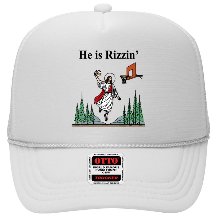 He Is Rizzin Funny Jesus Playing Basketball Meme Hat