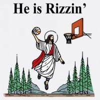 He Is Rizzin Funny Jesus Playing Basketball Meme Toddler T-Shirt