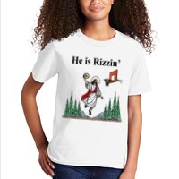 He Is Rizzin Funny Jesus Playing Basketball Meme Kids T-Shirt