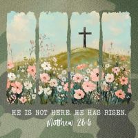 He Is Risen Christian Wildflower Happy Easter Legacy Tie Dye Trucker Hat