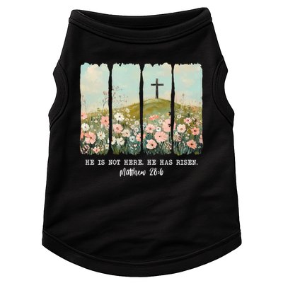 He Is Risen Christian Wildflower Happy Easter Doggie Tank