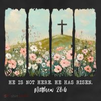 He Is Risen Christian Wildflower Happy Easter Adult Drive Performance Visor