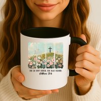 He Is Risen Christian Wildflower Happy Easter Mug