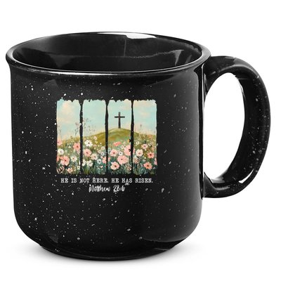 He Is Risen Christian Wildflower Happy Easter 15oz Campfire Ceramic Mug