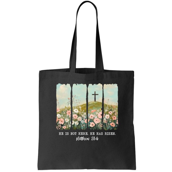 He Is Risen Christian Wildflower Happy Easter Bag