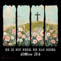He Is Risen Christian Wildflower Happy Easter Sustainable Knit Beanie