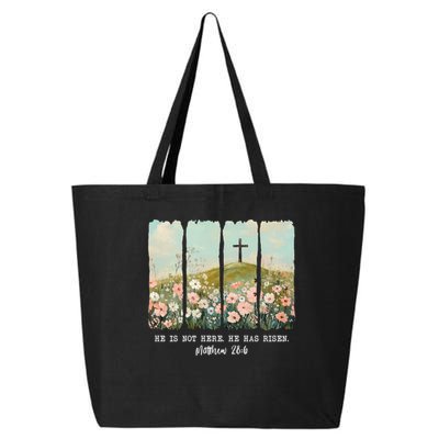 He Is Risen Christian Wildflower Happy Easter 25L Jumbo Tote