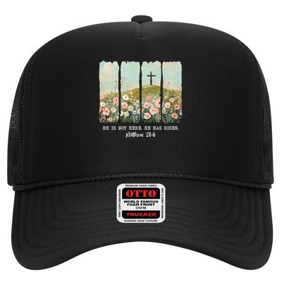 He Is Risen Christian Wildflower Happy Easter Trucker Hat