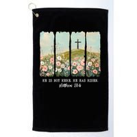 He Is Risen Christian Wildflower Happy Easter Golf Towel