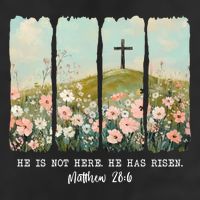He Is Risen Christian Wildflower Happy Easter Golf Towel