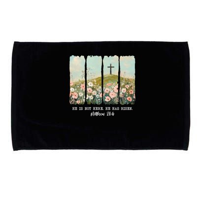 He Is Risen Christian Wildflower Happy Easter Microfiber Hand Towel