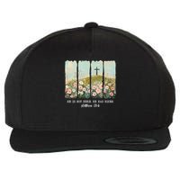 He Is Risen Christian Wildflower Happy Easter Wool Snapback Cap
