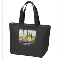 He Is Risen Christian Wildflower Happy Easter Zip Tote Bag