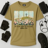 He Is Risen Christian Wildflower Happy Easter Performance Shirt