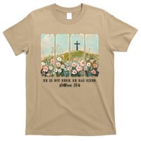 He Is Risen Christian Wildflower Happy Easter T-Shirt