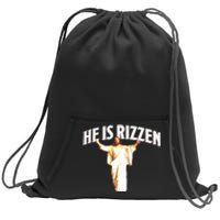 He Is Rizzen Meme Sweatshirt Cinch Pack Bag