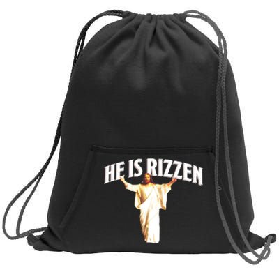 He Is Rizzen Meme Sweatshirt Cinch Pack Bag