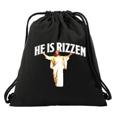 He Is Rizzen Meme Drawstring Bag