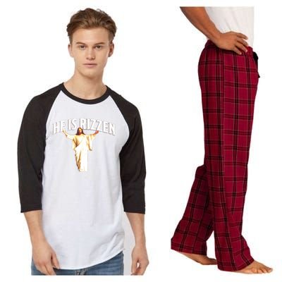 He Is Rizzen Meme Raglan Sleeve Pajama Set