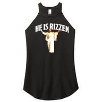 He Is Rizzen Meme Women’s Perfect Tri Rocker Tank