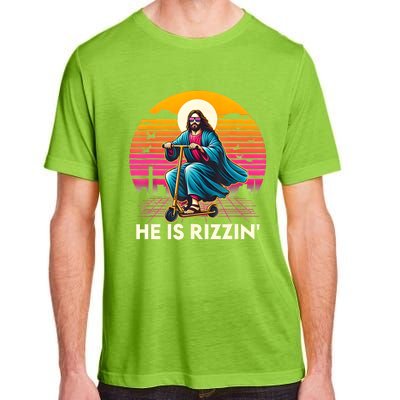 He Is Rizzen Jesus Is Rizzen Cool Jesus Jesus Has Rizzen Adult ChromaSoft Performance T-Shirt