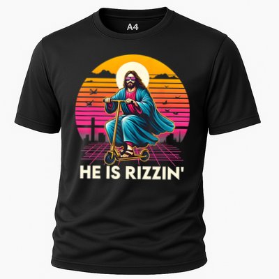 He Is Rizzen Jesus Is Rizzen Cool Jesus Jesus Has Rizzen Performance Shirt