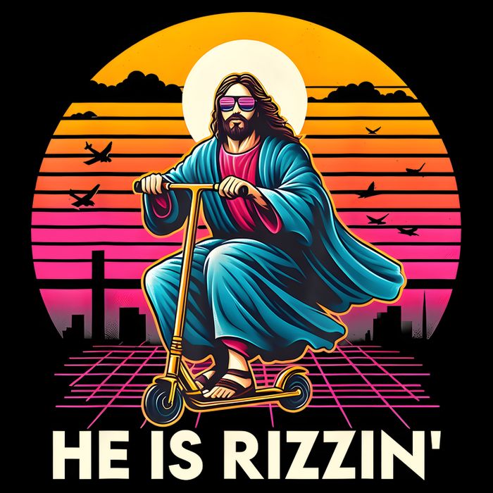 He Is Rizzen Jesus Is Rizzen Cool Jesus Jesus Has Rizzen Cooling Performance Crew T-Shirt