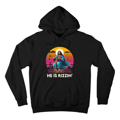 He Is Rizzen Jesus Is Rizzen Cool Jesus Jesus Has Rizzen Hoodie