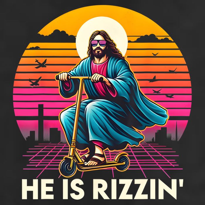 He Is Rizzen Jesus Is Rizzen Cool Jesus Jesus Has Rizzen Adult Drive Performance Visor