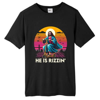 He Is Rizzen Jesus Is Rizzen Cool Jesus Jesus Has Rizzen Tall Fusion ChromaSoft Performance T-Shirt