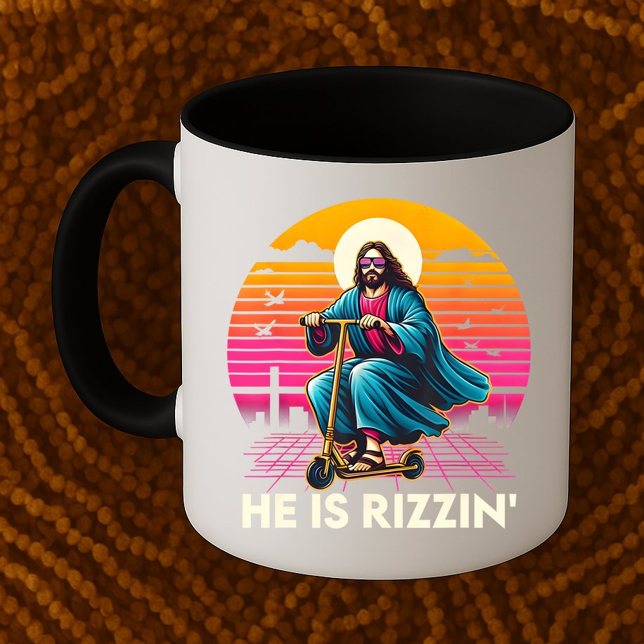 He Is Rizzen Jesus Is Rizzen Cool Jesus Jesus Has Rizzen Mug