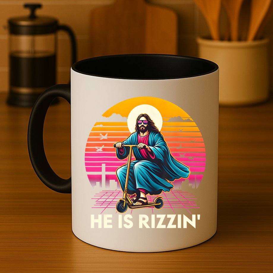 He Is Rizzen Jesus Is Rizzen Cool Jesus Jesus Has Rizzen Mug